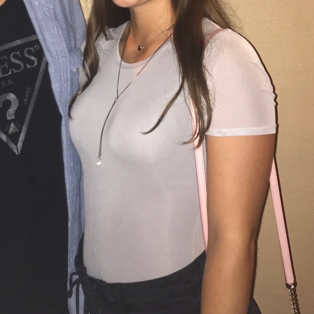 Gray bodysuit short sleeve